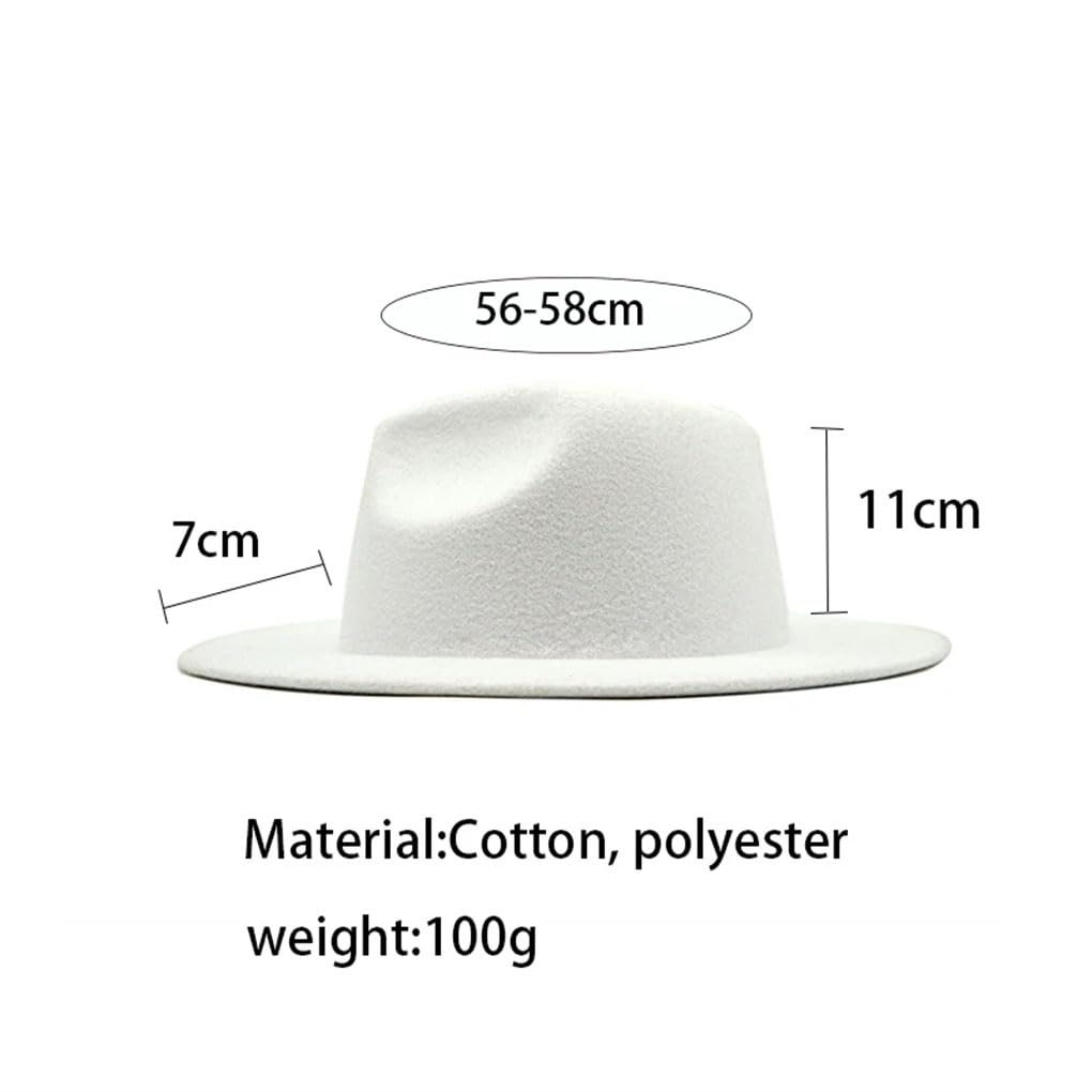 Cappello da donna in feltro Fedoras Big Brim cappelli per le donne Vintage Lady Flat Brim Jazz Cap