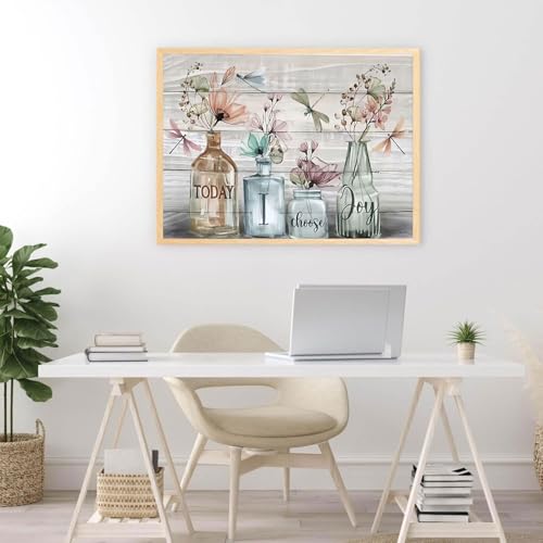 Image of Stamped Cross Stitch Kits for Adults Beginner, Flower Dimensions Needlepoint Art Crafts Embroidery Kits for Adults Beginners 15.7x11.8 inches