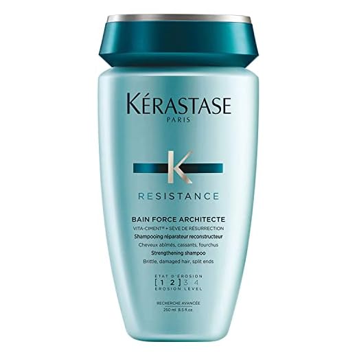 KÉRASTASE Résistance - Bain Renforcateur - Renforce et Protège - Technologie VITA-CIMENT et Sève de Résurrection - Cheveux Abîmés, Cassants et Fourchus