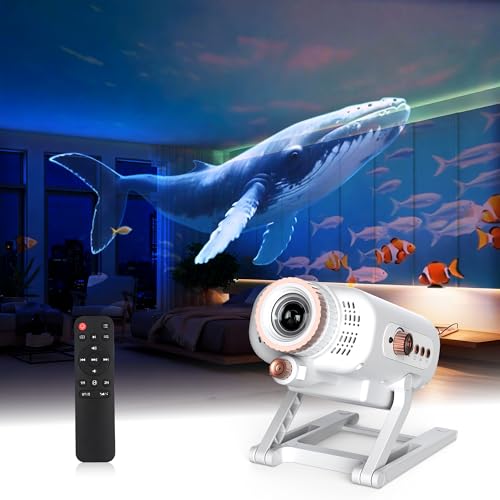 AIRIVO Cinematic Mood Projector, 3D Galaxy Star Projector with 60 Moving 3D Scenes&Bluetooth...