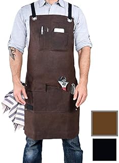 Armor Gear Durable Work Aprons for Men or Women 16oz Waxed Canvas Apron