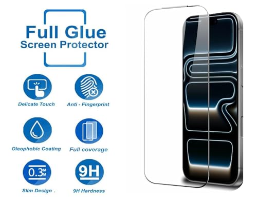 Image of HD Tempered Glass Screen Protector Compatible for iPhone 17 PRO with Edge to Edge coverage and Easy Installation kit