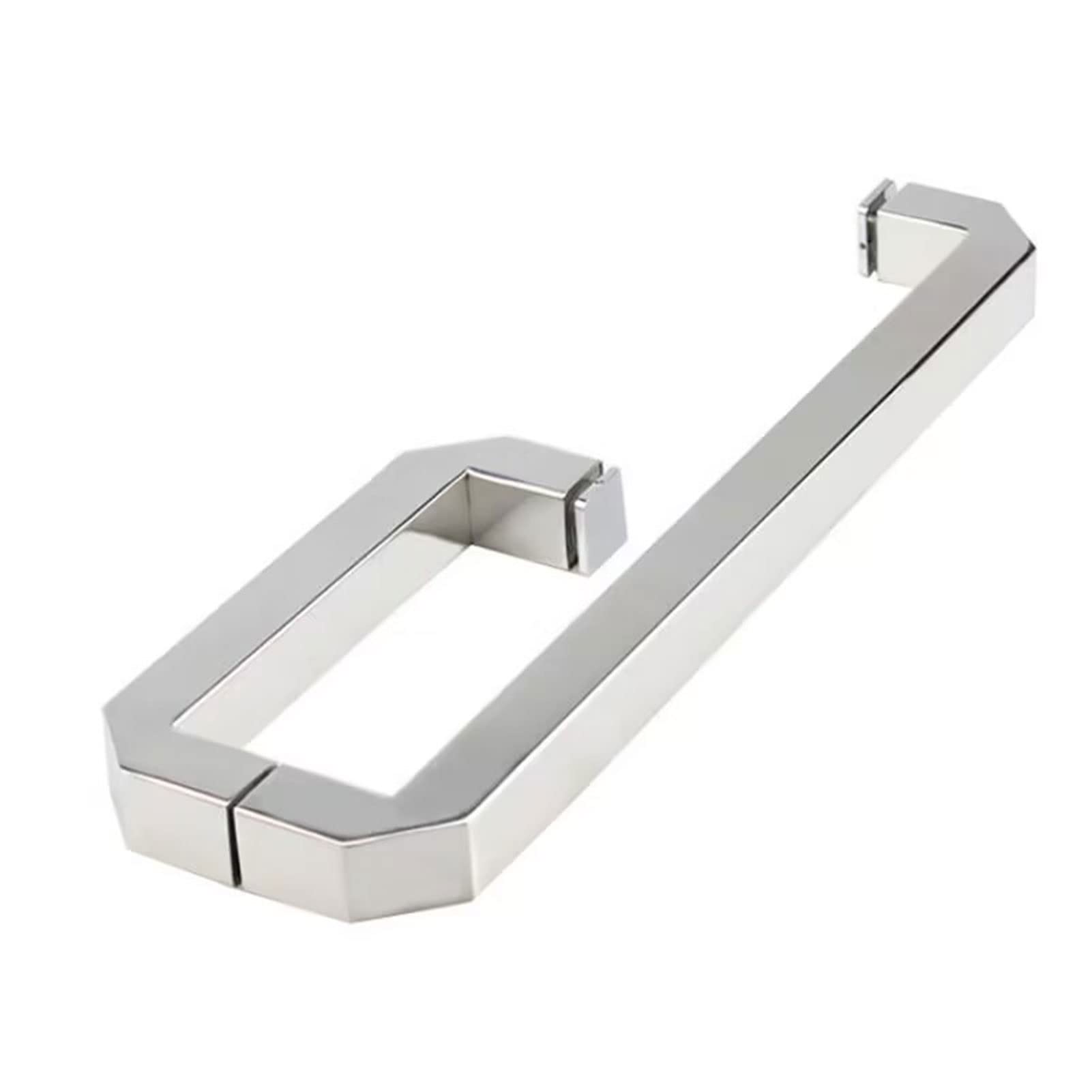 Poignée de porte coulissante verre inox brossé entraxe 225mm poignée de douche