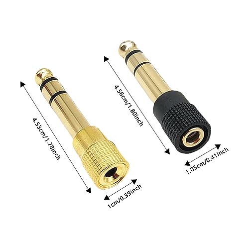 4 adaptadores jack estéreo de 6.5mm a 3.5mm hembra miniatura 2
