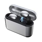 Auriculares Bluetooth 5.0, Amazco XG-13 Auriculares Inalámbricos HD Micrófono Estéreo In-Ear Auriculares Deportivo con Caja de Carga Portátil y Micrófono Integrado Compatible con iOS y Android