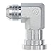 Brennan 1804-20-16-FG Forged Steel JIC Flared Tube Fitting, Flange 90 Degree Elbow Code 62, 1-1/4" Tube OD x 1" Flange