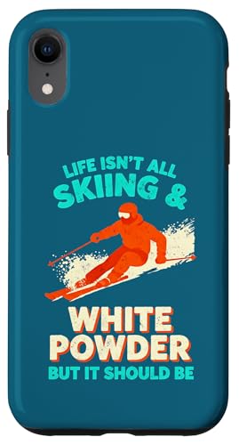 I live For White Powder Snow Ski �X�m�[�{�[�h �S�[�O�� �ʔ��� �X�}�z�P�[�X iPhone XR �p