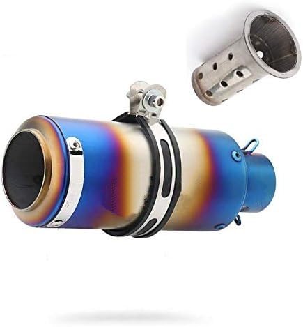 QVONTONバイクマフラー スリップオンマフラー バイクサイレンサー GPショートサイレンサー 50.8mm/60.5mm 汎用 インナーバッフル付き (50.8mm,I)