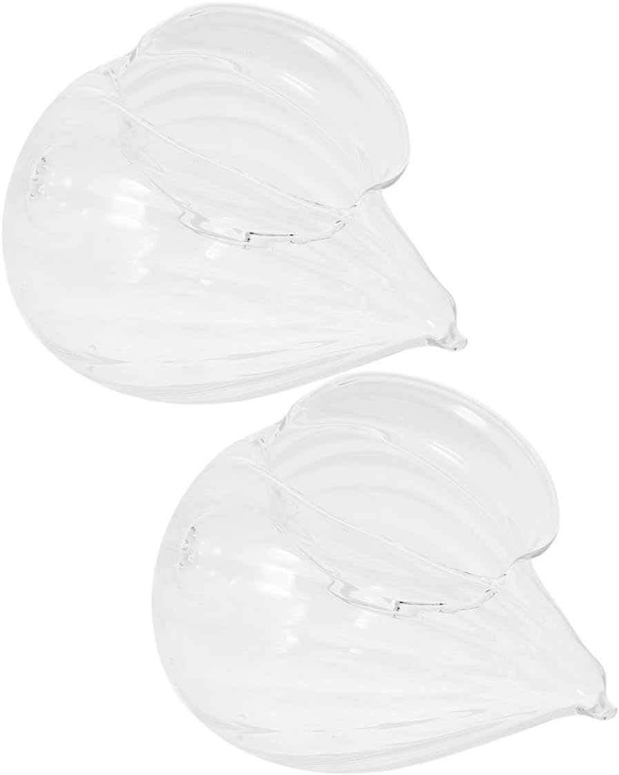 Alipis 2pcs Conch Shell Glass Cups 370ml Decorative Cocktail Wine Glasses Unique Ocean-inspired Design for Parties Home Bar Drinkware