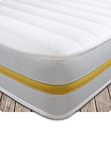 Starlight Beds, Memory Foam, White, Small Single Mattress (2ft6 x 6ft3)