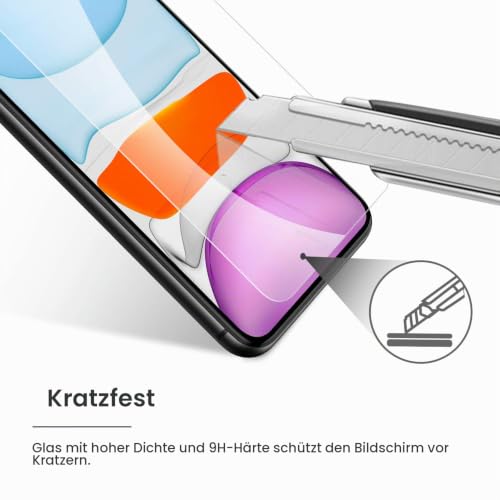 OMOTON 4 Stück Schutzfolie für iPhone 11/iPhone XR/iPhone 12/iPhone 12 Pro – Ansicht 6