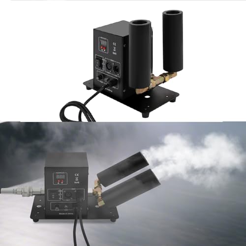 Máquina de humo CO2, 150 W, con protocolo DMX512 y doble boquilla, cañón para niebla exterior, ideal para escenarios comerciales, obras teatrales, discotecas y bares miniatura 1