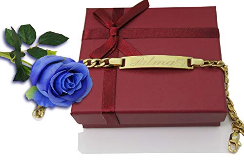 Tina&Co Personalized Stainless Steel Bracelets Name Bar Bracelet Custom Bracelet Gift For Mom Women-24 #TOP4