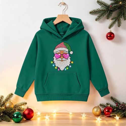Girls Christmas Sweatshirts Santa Hoodie Long Sleeve Tops Xmas Shirts - image 3