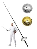 Nicky Bigs Novelties 25' Plastic Silver Knight Fencing Foil Sword - Medieval Cosplay Rapier Musketeer- Adult Halloween Costume Accessory Prop, 25- Inch Long, Silver/Black