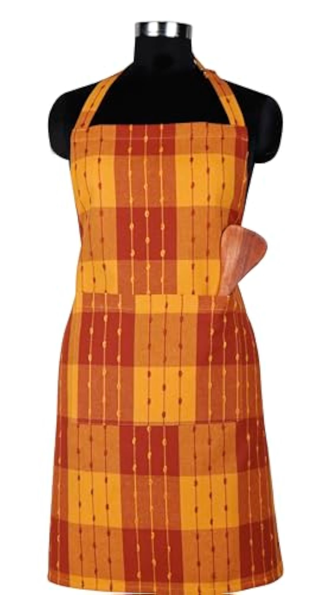 100% Cotton Apron ? Adjustable & Comfortable Kitchen Apron with Pockets, 1 pc