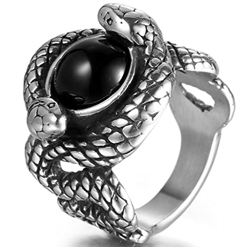 Bague serpent et onyx noir pour sublimer votre look de cocktail ou de fête