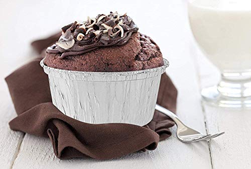 Dhieong Aluminum Foil Ramekins [150 Pack] Ramekins 4 Oz Aluminum Disposable Ramekins, Aluminum Tin Foil Pans Cups Baking Cups For Roasting Tart thumb #5