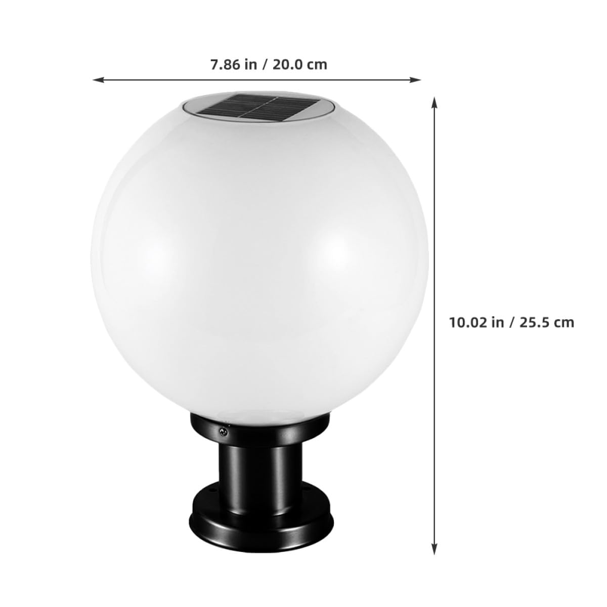 DOITOOL Lampioncino da Giardino Solare con Sensore Automatico, Sfera in Acciaio Inox e Acrilico, per Cortile e Vialetto