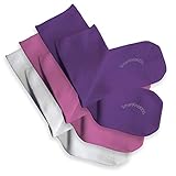 SmartKnitKIDS Seamless Sensitivity Socks 6 Pack (Pink, Purple, White, X-Large)