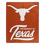 Northwest NCAA Texas Longhorns Unisex-Adult Raschel Throw Blanket, 50' x 60', Signature