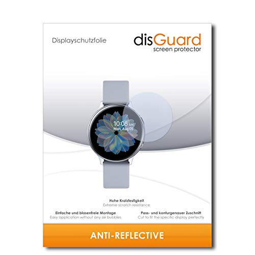 disGuard Pellicola Protettiva [Anti-Reflex] Compatibile con Samsung Galaxy Watch Active 2 (40mm) [2 Pezzi] Antiriflesso, Matt, No Reflexion, Ultra Resistente, Effetto Anti-Impronte - Proteggi Schermo