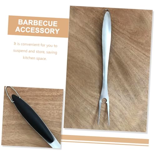 Set accessoires barbecue portable acier inoxydable pince et fourchette camping