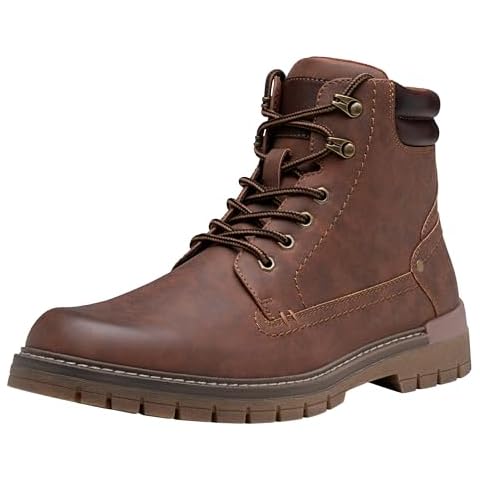 Jousen Mens Boots Fashion Casual Boot Hiking Zipper Chukka Boots for Men (AMY8118A brown 10.5) Cover