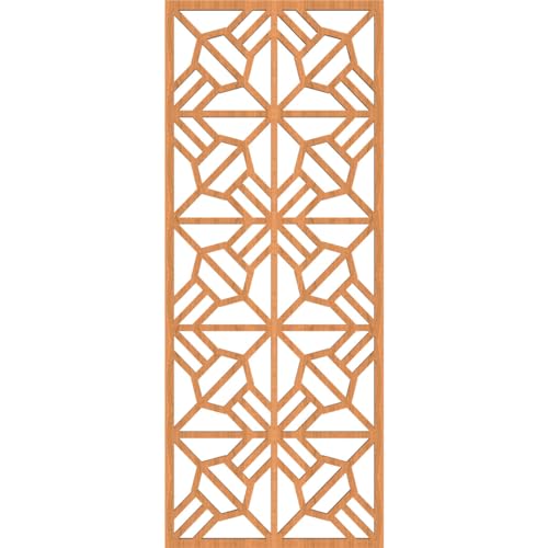 Image of 11 3 /8 inchW x 29 3 /8 inchH x 1 /4 inchT Auburn Decorative Fretwork Wood Wall Panels, Cherry