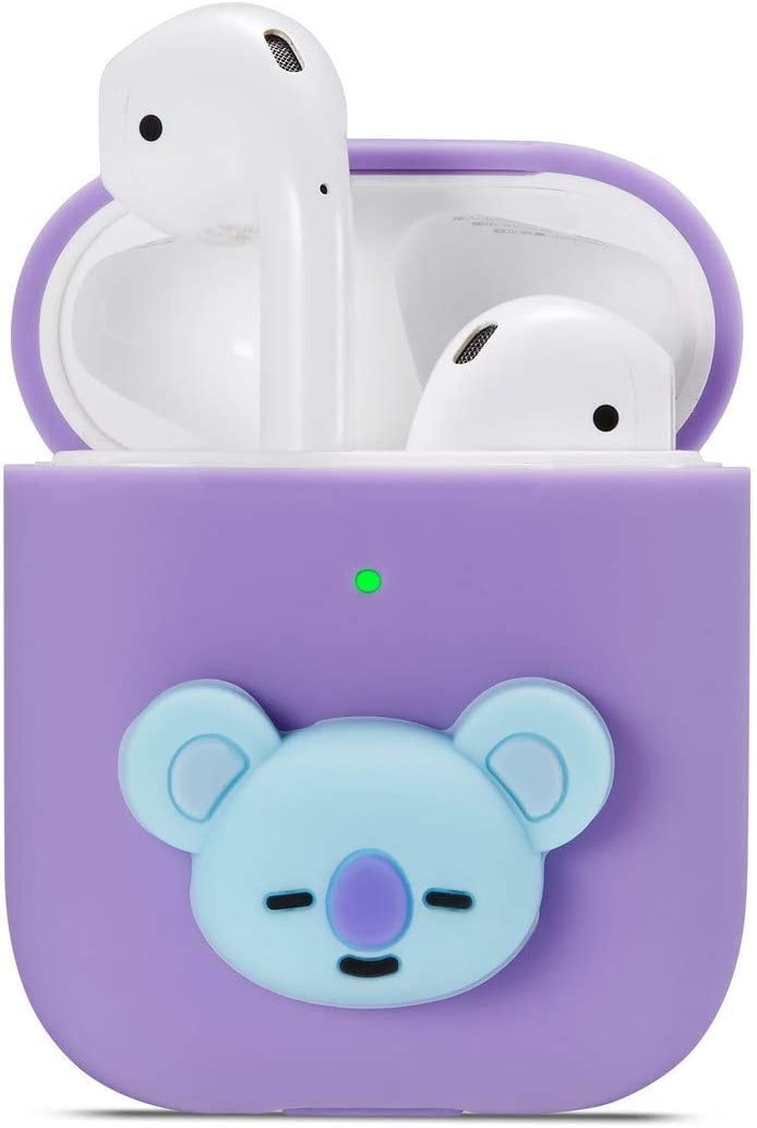 COOLBABY1PCS BTS kakao friends Silicone Bluetooth Wireless Earphone Case For AirPods Protective Cover