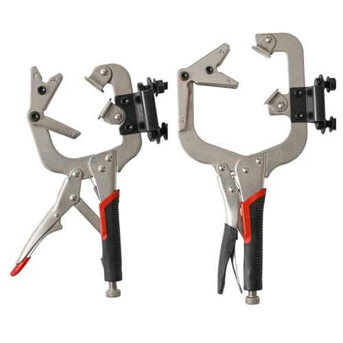 Xiao & Dao Pro Locking Welding Clamp with Swivel V type Pads And Installing Support clips,mount tools,woodworking 10Inch and 14Inch,2-PACK