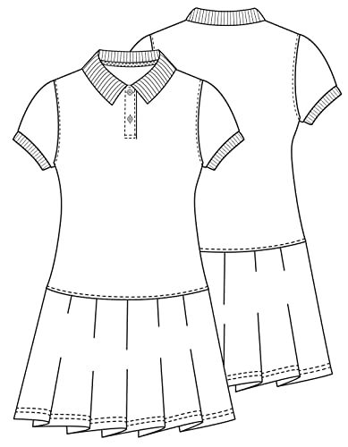 Image of Classroom Girls Polo Dress School Outfit for Toddler,Pleated Skirt