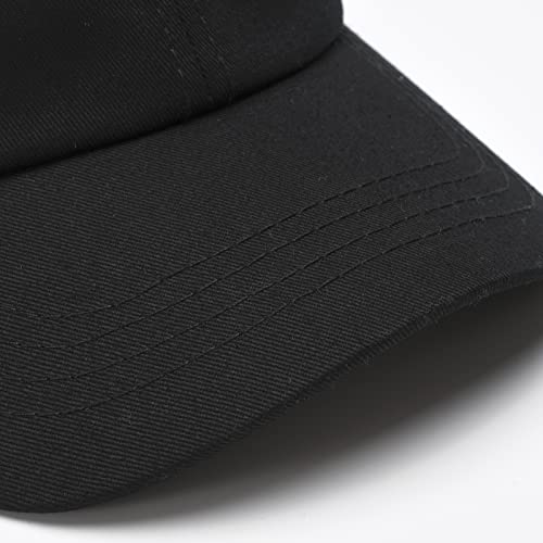 Quanhaigou Low Profile Baseball Cap For Men Women - Cotton Dad Hat-Classic Adjustable Unconstructed Plain Hat Black #TOP1