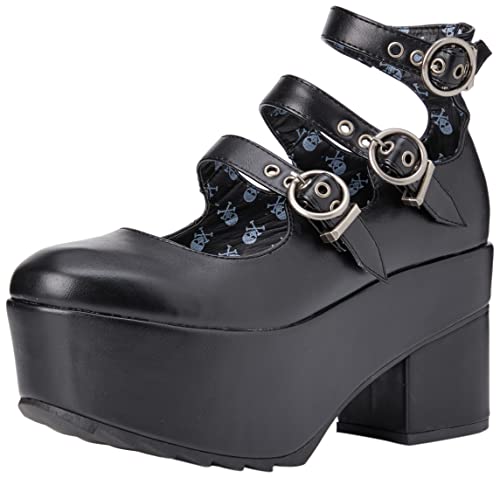 LAMODA Run The World Mary Jane Chaussures pour Femme, Black PU, 40 EU