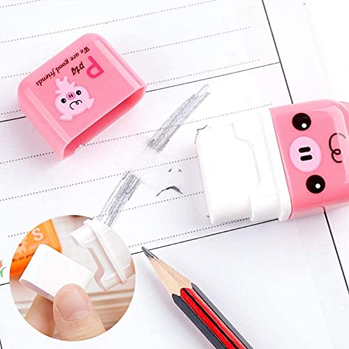 Studentszone Cute Pencil Erasers For Kids, 6 Count & 6 Colors, White, Purple, Blue, Green, Pink, Orange, Fun Party Favor & School Supplies, Kawaii Drawing Eraser For Boys And Girls (Sze06B) #TOP2