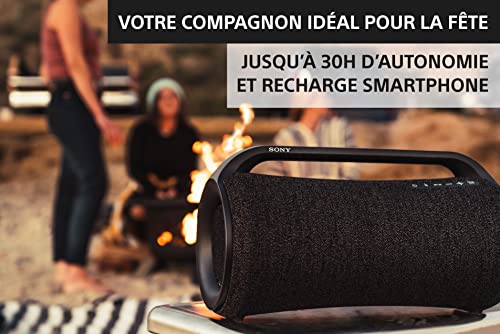 Sony SRS-XG500, Enceinte Portable Festive et Robuste Bluetooth avec Son Puissant, lumières et autonomie de 30 Heures Black