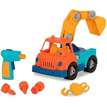Battat Wonder Wheels Take Apart Crane Truck with Drill for Kids STEM Toy Developmental Toy 3+ Years