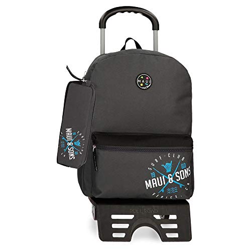Maui And Sons  Mochila con Carro  42 cm  21.5 Litros  Gris