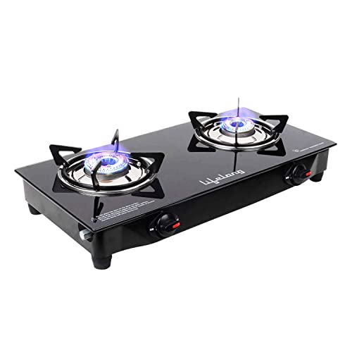 Lifelong LLGS09 Glass Top, 2 Burner Gas Stove, Black (ISI Certified, Home Service Available), Manual