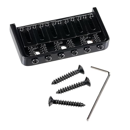 Chevalet de guitare fixe lourd à 6 cordes en métal avec vis de montage