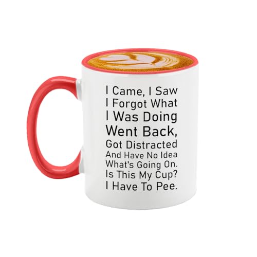 Veracco I Came I Saw I Forgot Coffee Mug Have No Idea Whats Going On Is This My Cup I Have To Pee Cup Sarcastic Gift Office Humor Gift Wife Coffee Mug Gifts For Forgetful Friend Office Humor Present