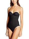 figurformender body suit Mit Bügel Selene Damen Bonerea Body, Schwarz,EU/DE 85B (FR 100B)