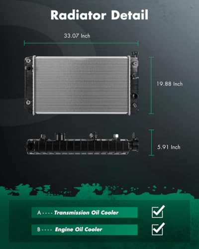 Image of SCITOO Automotive Replacement Engine Radiator compatible with Chevrolet GMC