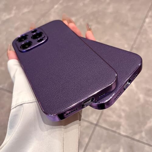 Housse de protection antichoc en silicone iPhone 13 Pro Max texture cuir - 5