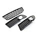 IBDLCXUOP Front Lower Bumper Fog Light Grilles Center Grill Vent Compatible with VW Polo GTI 2006-2009 Car Accessories(1 Pair Grill)