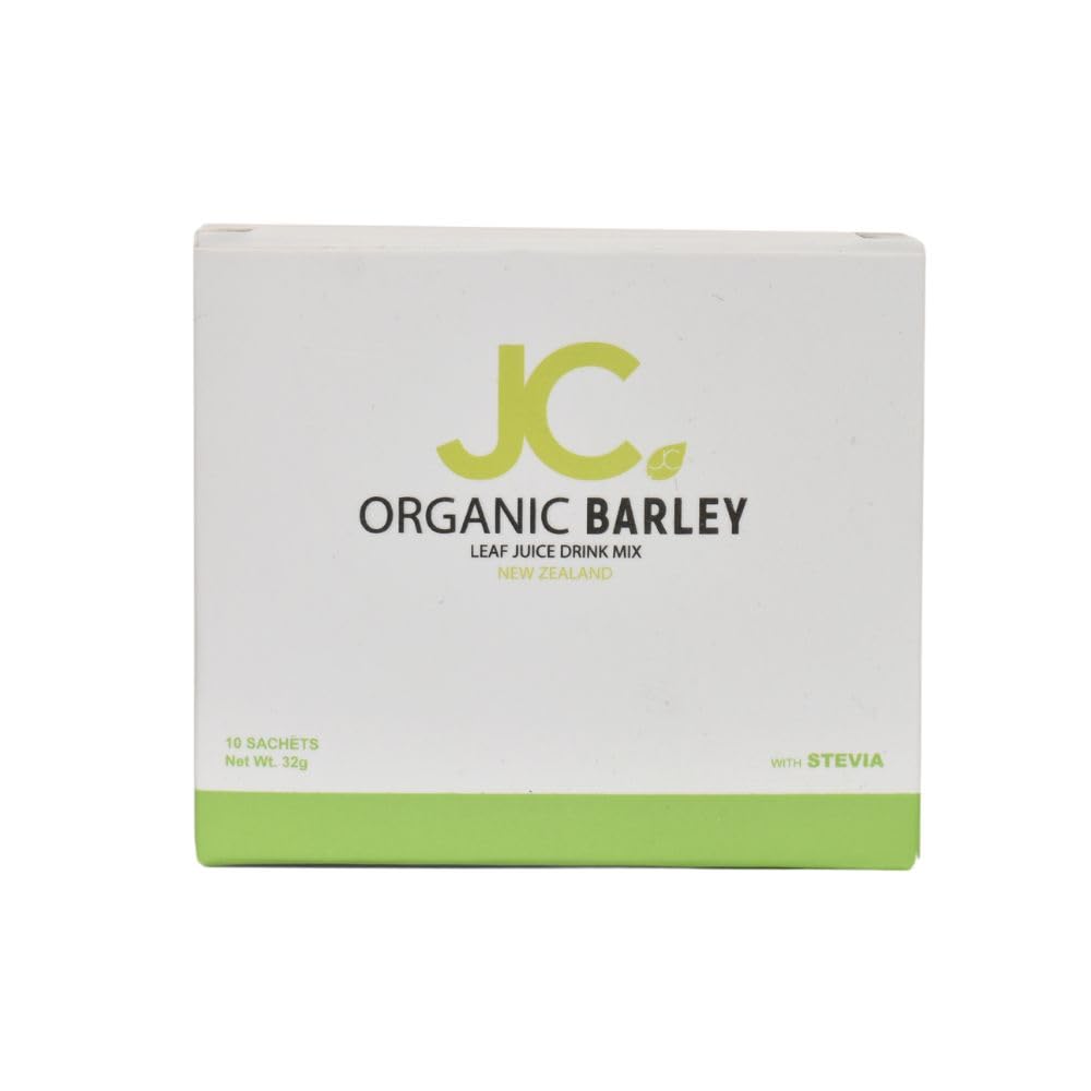 JC Barley Grass Juice Powder Organic Green Drink Mix with Stevia from New Zealand (1 box)