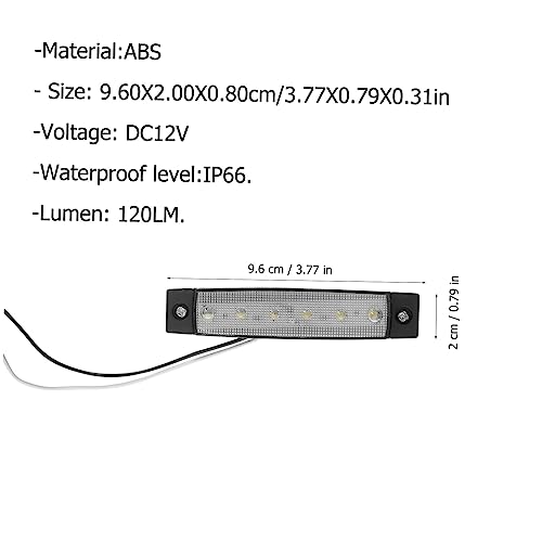 YARNOW 20 Peças Luzes De Caminhão Luz Traseira De Carro Tira De Luz De Freio Faixa De Luz De Sinal D