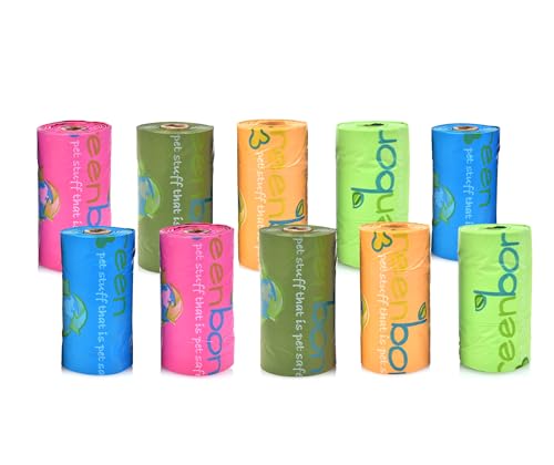 Image of Greenbone BioBase Pet Waste Bags- 10 Rolls (120 Refills) 13 Inch x 9 Inch - Odor and Leak Proof