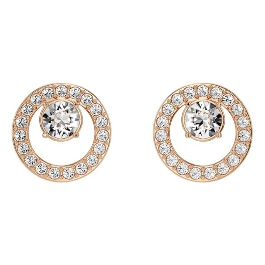 Swarovski Boucles d'oreilles Creativity Circle, blanc, Métal doré rose