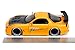 Jada Toys JDM Tuners 1:24 Scale Die-Cast 1993 Mazda RX-7 (FD) HKS, Opening Doors, Detailed Interior, Rubber Tires, Collectible for Ages 8+(Yellow Orange)